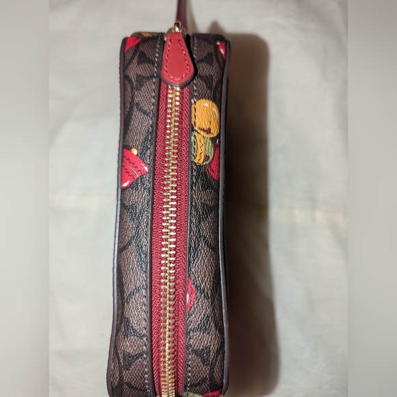 Coach Ornament Print Mini Camera Bag Signature Canvas Brown Multi EUC - Picture 5 of 14
